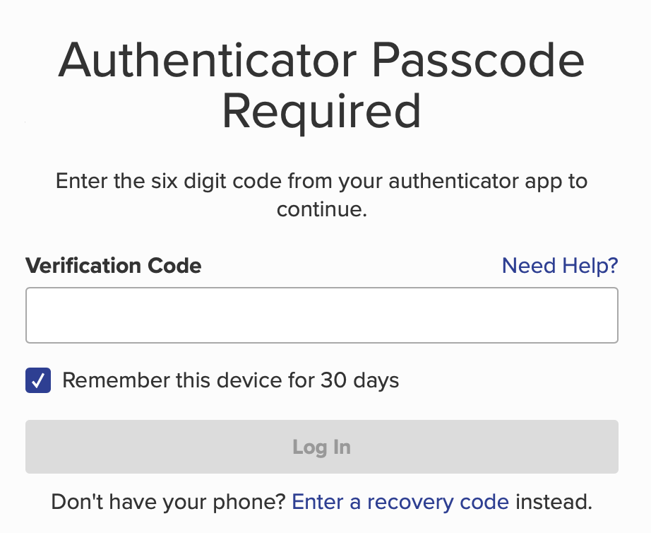 enter verification code